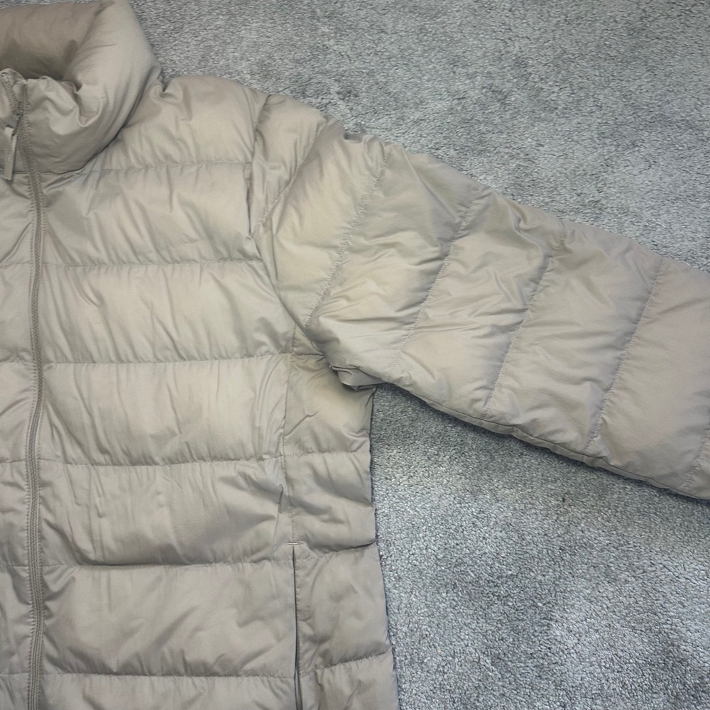 Uniqlo Ultra Light Down Jacket Womens XL Tan Beige Puffer Full Zip 442732 - Picture 2 of 11